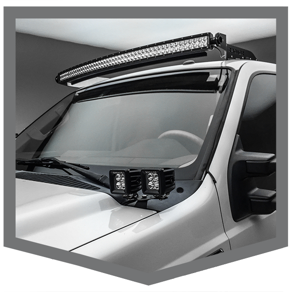 Ford Super Duty A-Pillar LED Bracket Mounts