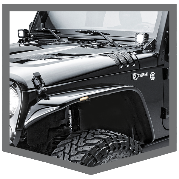 Jeep Wrangler JK A-Pillar LED Bracket Mounts