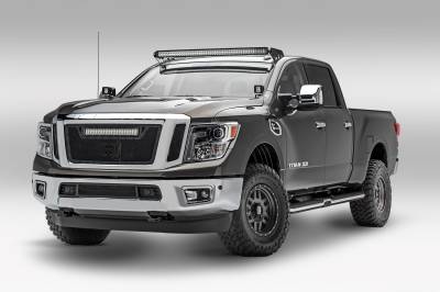 ZROADZ OFF ROAD PRODUCTS - 2016-2019 Nissan Titan Front Roof LED Kit with (1) 50 Inch LED Curved Double Row Light Bar - Part # Z337581-KIT-C