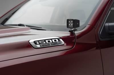 ZROADZ OFF ROAD PRODUCTS - 2019-2020 Ram 1500 Hood Hinge LED Kit with (2) 3 Inch LED Pod Lights - PN #Z364721-KIT2