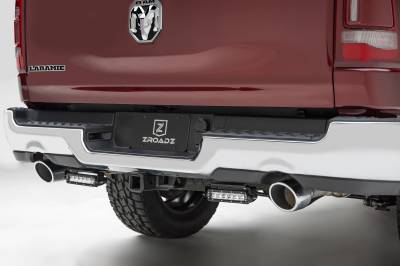 ZROADZ OFF ROAD PRODUCTS - 2019-2020 Ram 1500 Rear Bumper LED Bracket to mount (2) 6 Inch Straight Single Row Light Bar - PN #Z384821