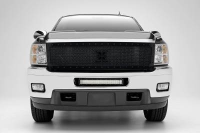 ZROADZ OFF ROAD PRODUCTS - 2011-2013 Chevrolet Silverado 2500, 3500 Front Bumper Center LED Kit with (1) 20 Inch LED Straight Double Row Light Bar - PN #Z321151-KIT - On Sale