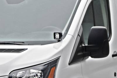 ZROADZ OFF ROAD PRODUCTS - 2015-2018 Ford Transit Ditch Light Hood Hinge LED Brackets ONLY to mount (2) 3 Inch LED Pod Lights - PN #Z365751