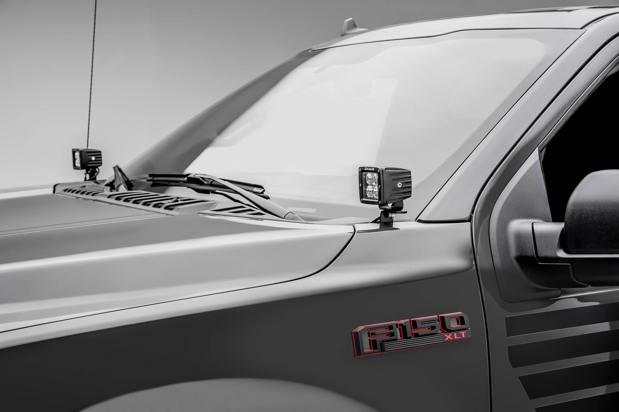 ZROADZ OFF ROAD PRODUCTS - 2018-2023 Ford F-150 Hood Hinge LED Kit with (2) 3 Inch LED Pod Lights - PN #Z365711-KIT2 - Image 1