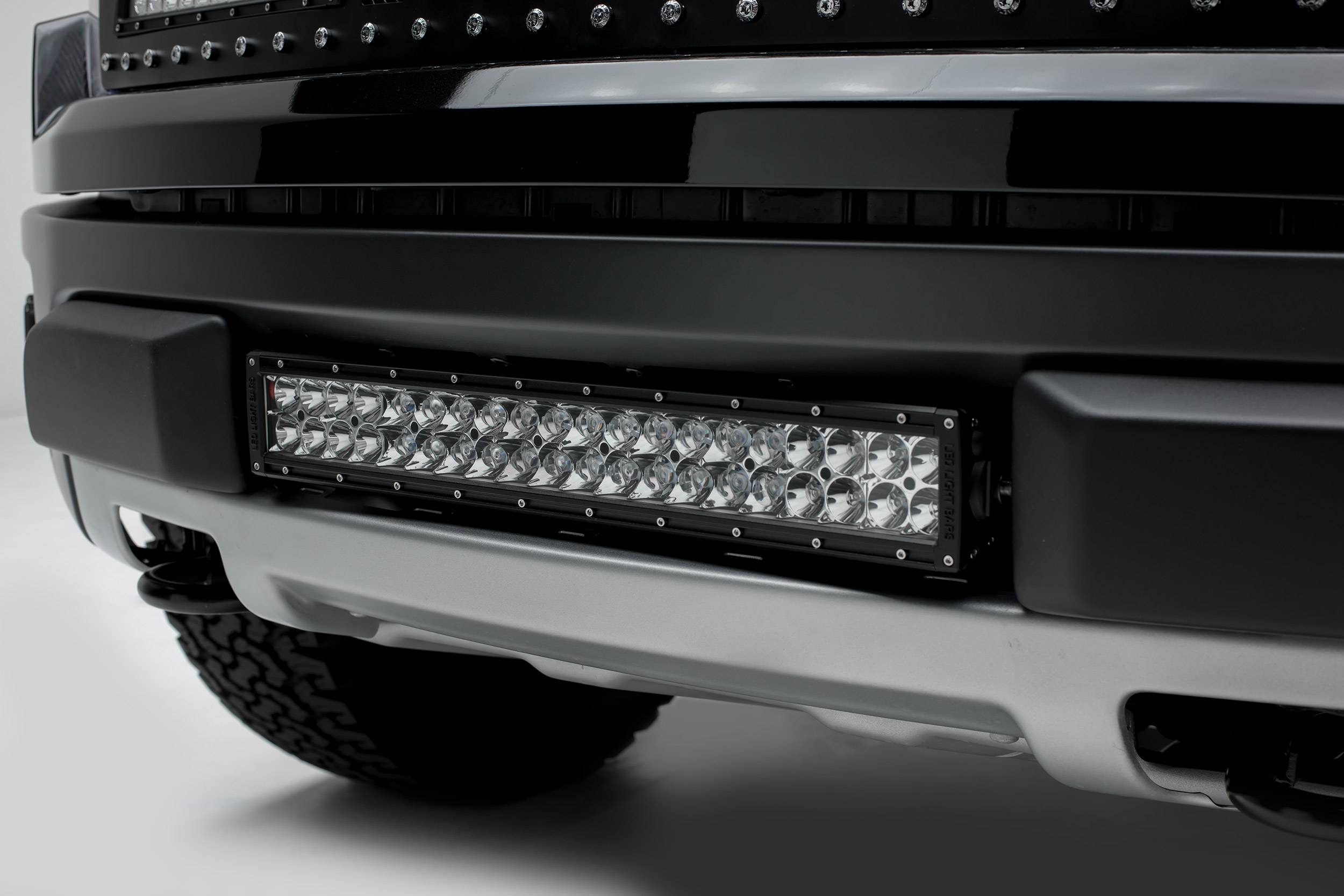 ZROADZ OFF ROAD PRODUCTS - 2010-2014 Ford F-150 Raptor Front Bumper Center LED Kit with (1) 20 Inch LED Straight Double Row Light Bar - PN #Z325661-KIT - Image 1