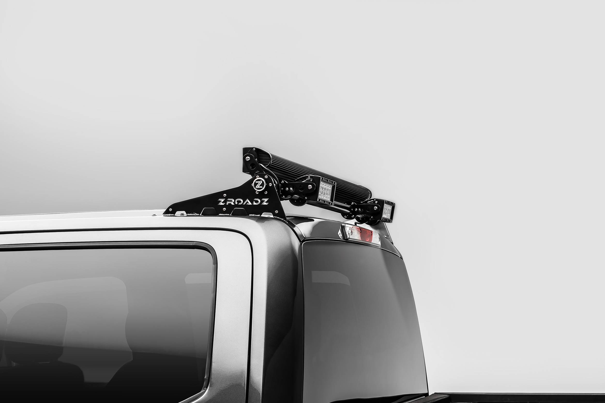 ZROADZ OFF ROAD PRODUCTS - 2017-2026 Ford
Super Duty Off-Road Roof LED Light Bar Mount – Adjustable Modular Bracket
System for up to (4) Light Bars & Pod Lights – Black Powder-Coated Finish –
Patented Design - No LED Included - PN #Z355471 - Special order 2-4 weeks lead time - Image 1