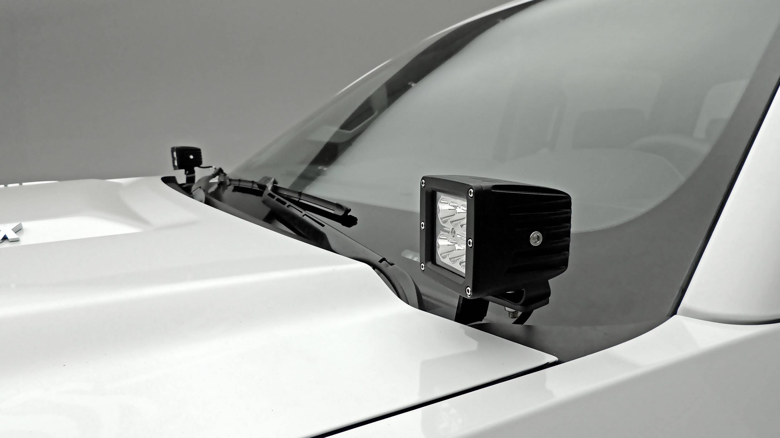 ZROADZ OFF ROAD PRODUCTS - 2015-2019 Chevy Silverado 2500/3500 Hood Hinge Ditch Light LED Bracket Kit, Includes (2) 3-Inch LED Pod Lights - Part # Z361221-KIT2 - Image 1