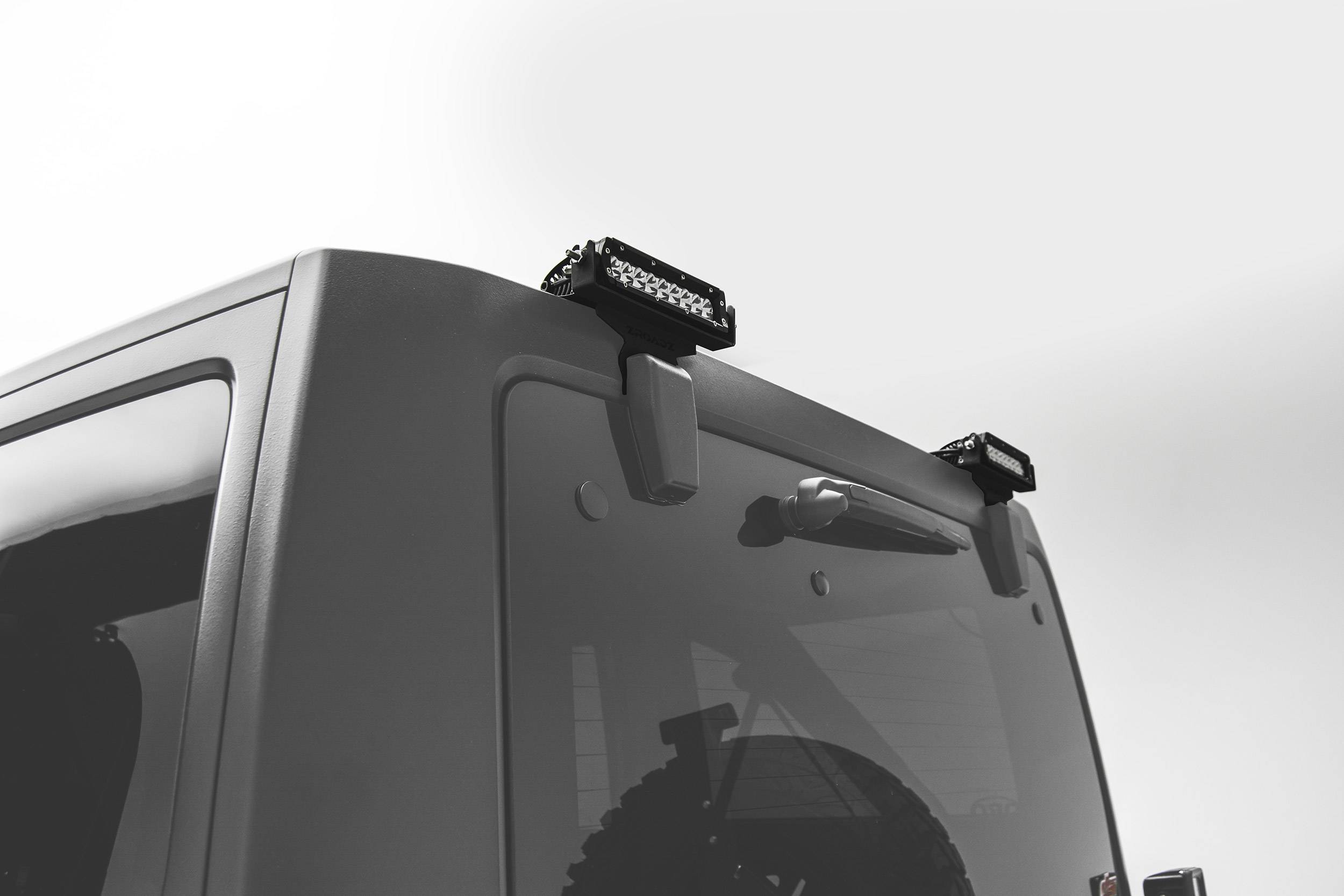 ZROADZ OFF ROAD PRODUCTS - 2007-2018 Jeep JK Rear Window LED Bracket to mount (2) 6 Inch Staight Single Row LED Light Bars - PN #Z394812 - Image 1