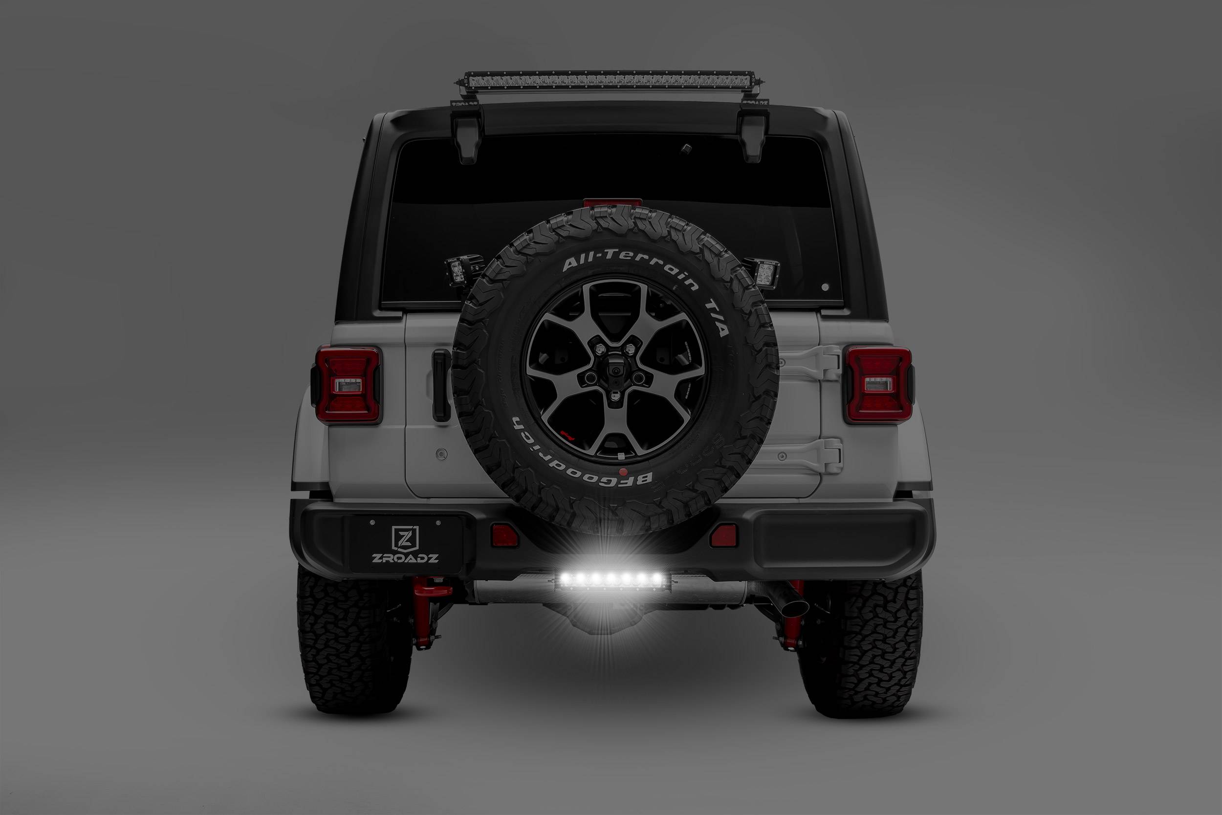 ZROADZ OFF ROAD PRODUCTS - 2019-2026 Jeep JL/JLU Rear Bumper LED Kit with (1) 10 Inch LED Single Row Slim Light Bar - PN #Z384931-KIT - Image 1