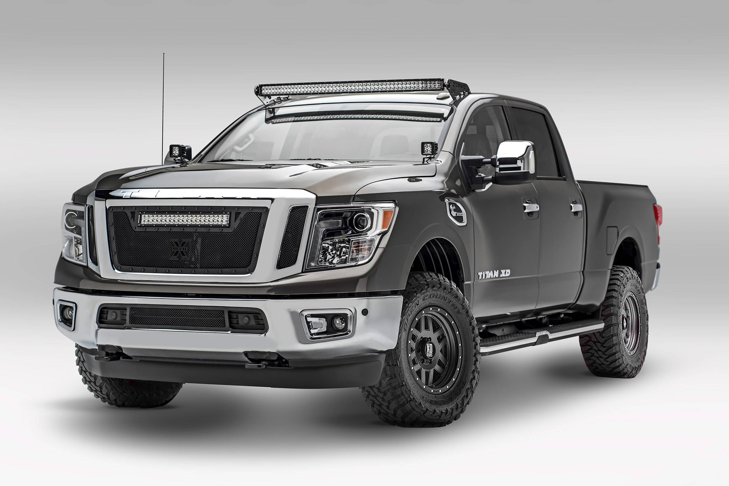 ZROADZ OFF ROAD PRODUCTS - 2016-2019 Nissan Titan Front Roof LED Kit with (1) 50 Inch LED Curved Double Row Light Bar - Part # Z337581-KIT-C - Image 1