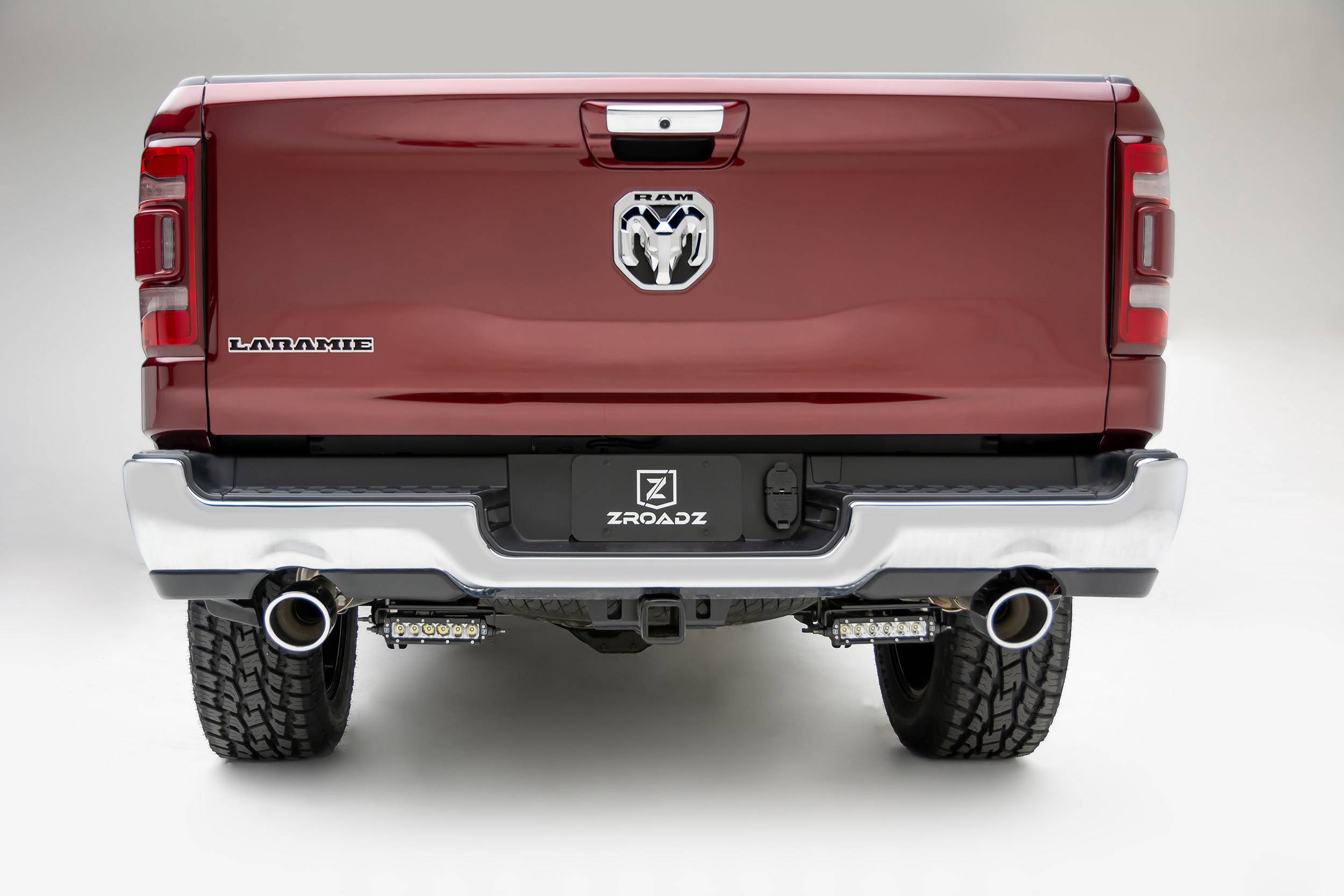 ZROADZ OFF ROAD PRODUCTS - 2019-2020 Ram 1500 Rear Bumper LED Kit with (2) 6 Inch LED Straight Single Row Slim Light Bars - PN #Z384821-KIT - Image 1