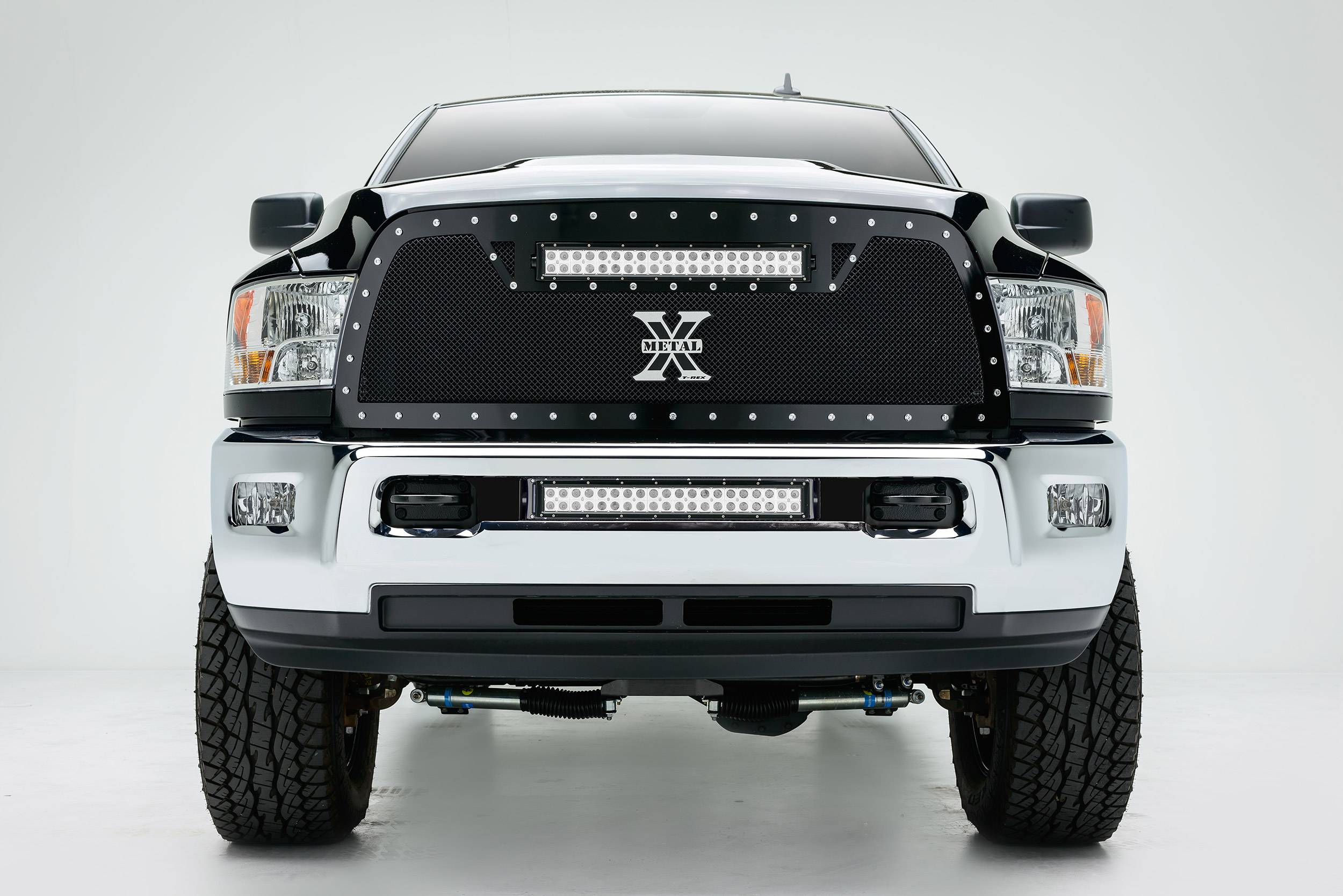 ZROADZ OFF ROAD PRODUCTS - 2010-2018 Ram 2500, 3500 Front Bumper Center LED Kit with (1) 20 Inch LED Straight Double Row Light Bar - PN #Z324521-KIT - Image 1