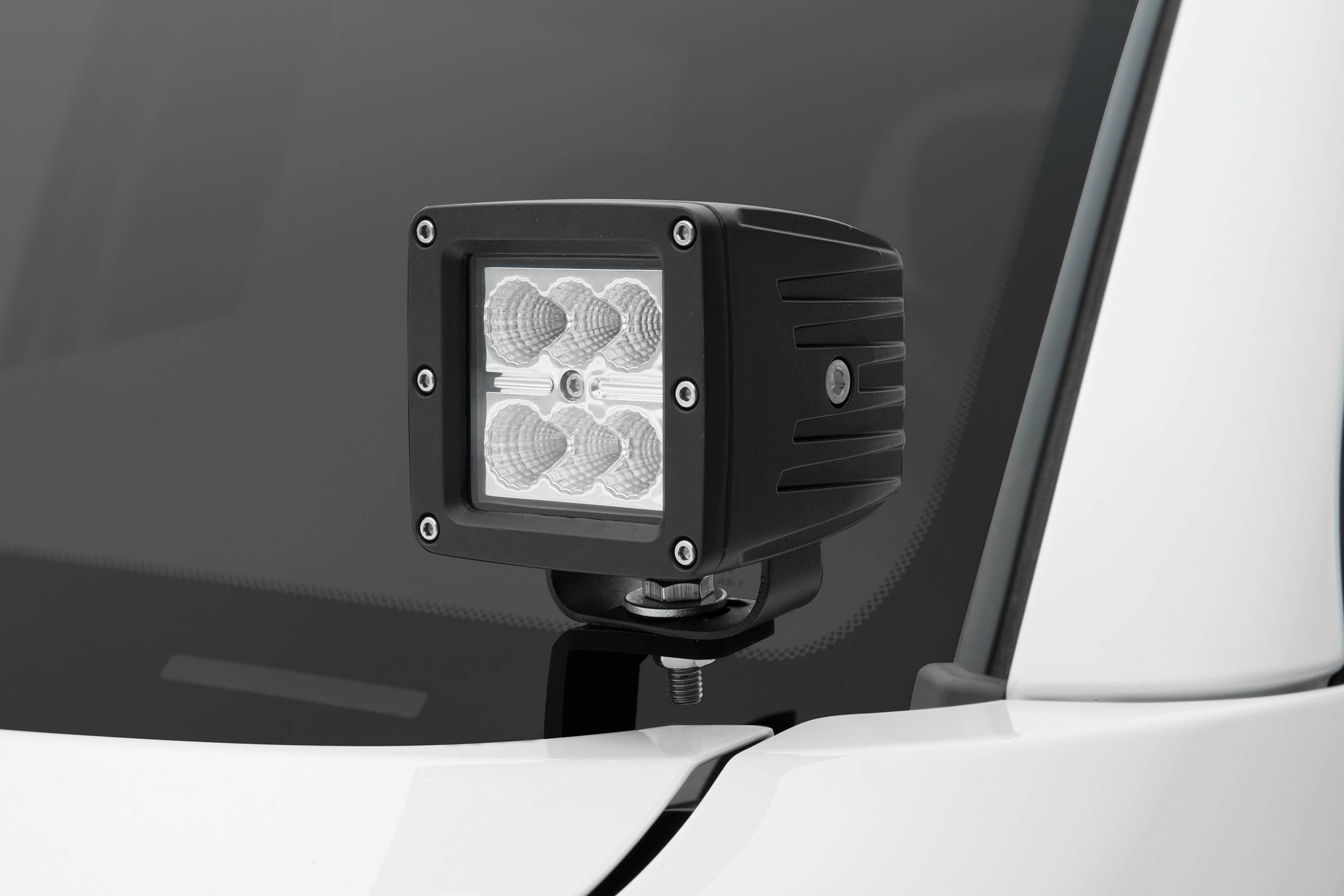 ZROADZ OFF ROAD PRODUCTS - 2005-2015 Toyota Tacoma Ditch Light LED Hood Hinge Brackets to mount (2) 3-Inch LED Pod Lights - PN #Z369381 - Image 1
