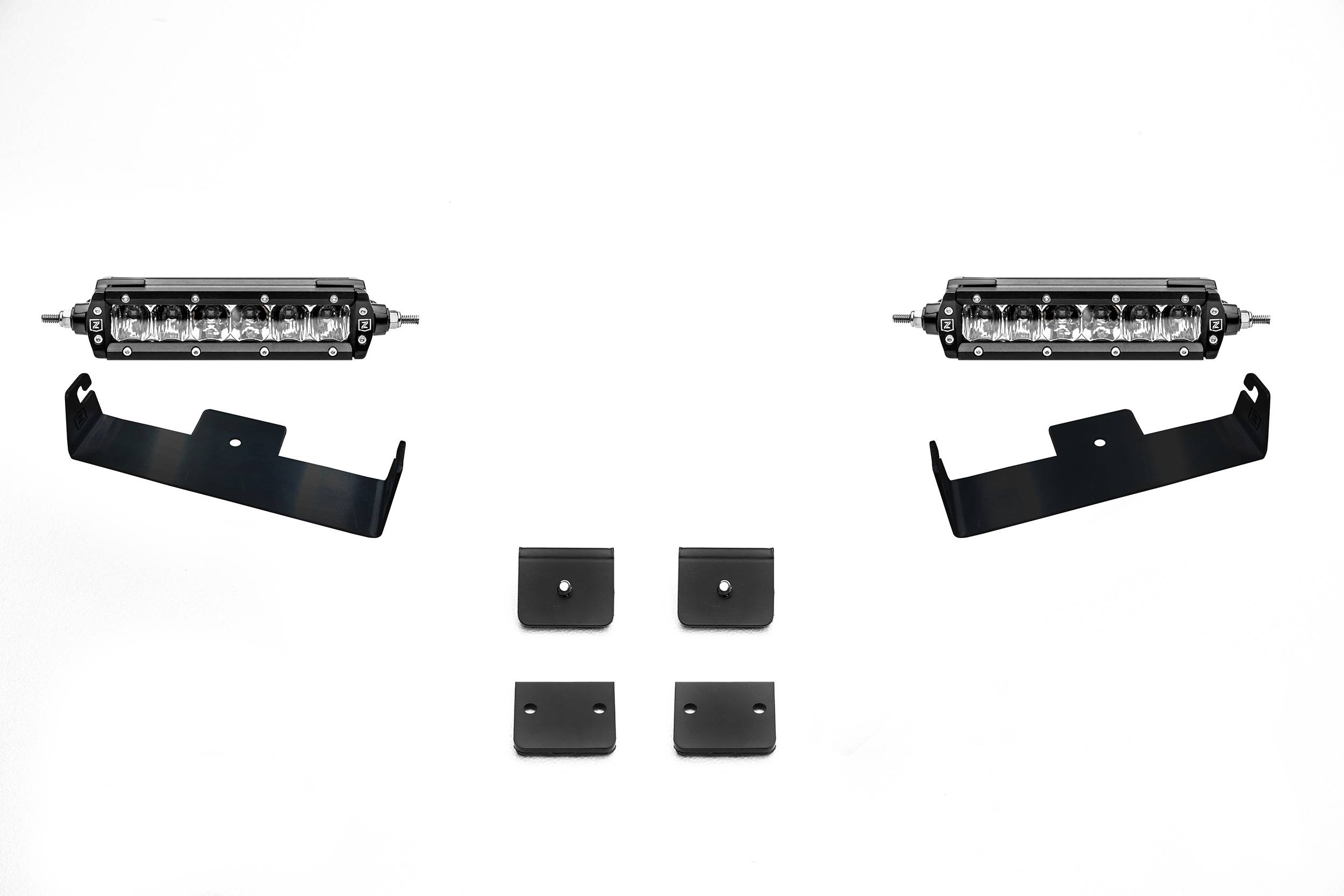 ZROADZ OFF ROAD PRODUCTS - Universal Panel Clamp LED Kit with (2) 6 Inch LED Straight Single Row Slim Light Bars - PN #Z310006-KIT - Image 1