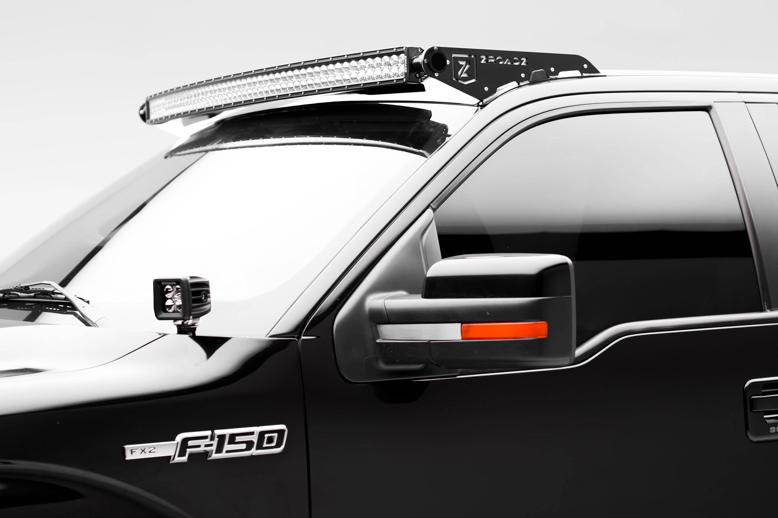 ZROADZ OFF ROAD PRODUCTS - Ford Front Roof LED Kit with (1) 50 Inch LED Curved Double Row Light Bar - PN #Z335721-KIT-C - Image 1