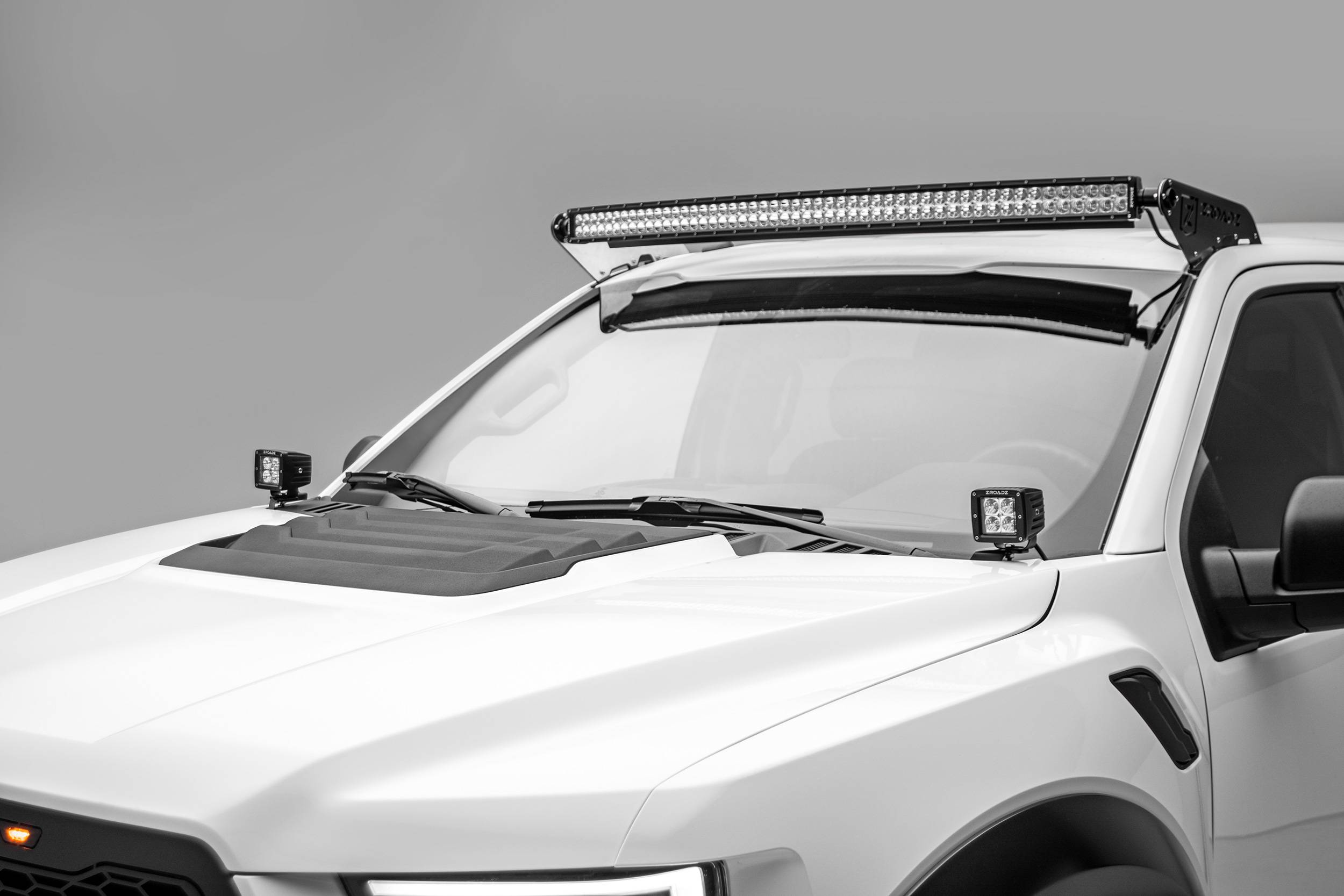 ZROADZ OFF ROAD PRODUCTS - 2015-2021 Ford F-150, Raptor Front Roof LED Bracket to mount 52 Inch Curved LED Light Bar - PN #Z335662 - Image 1