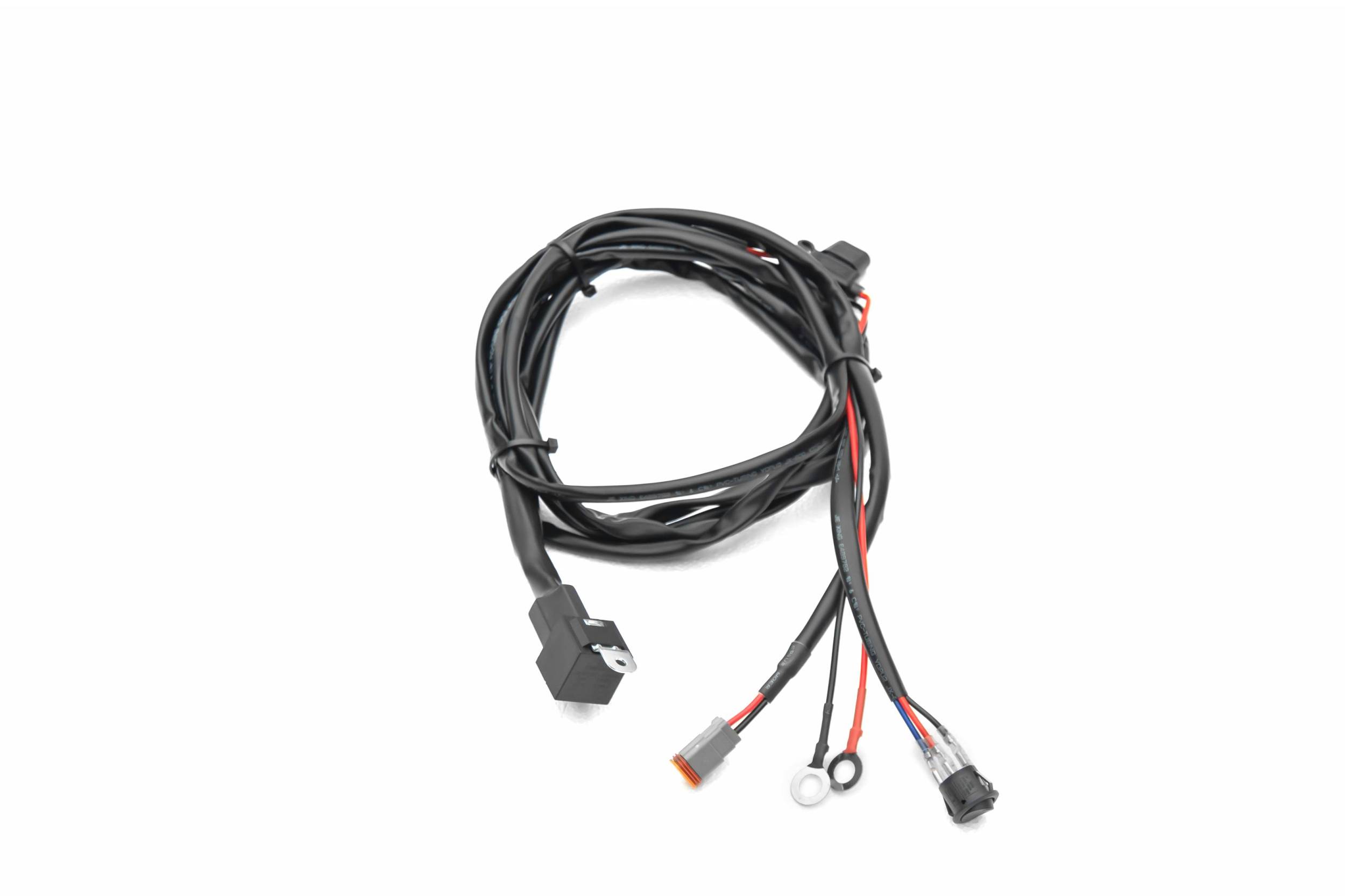 ZROADZ OFF ROAD PRODUCTS - Universal 9 FT DT Series Wiring Harness to connect 1  LED Light Bar, 200 Watt or below - PN #Z390020S-A - Image 1
