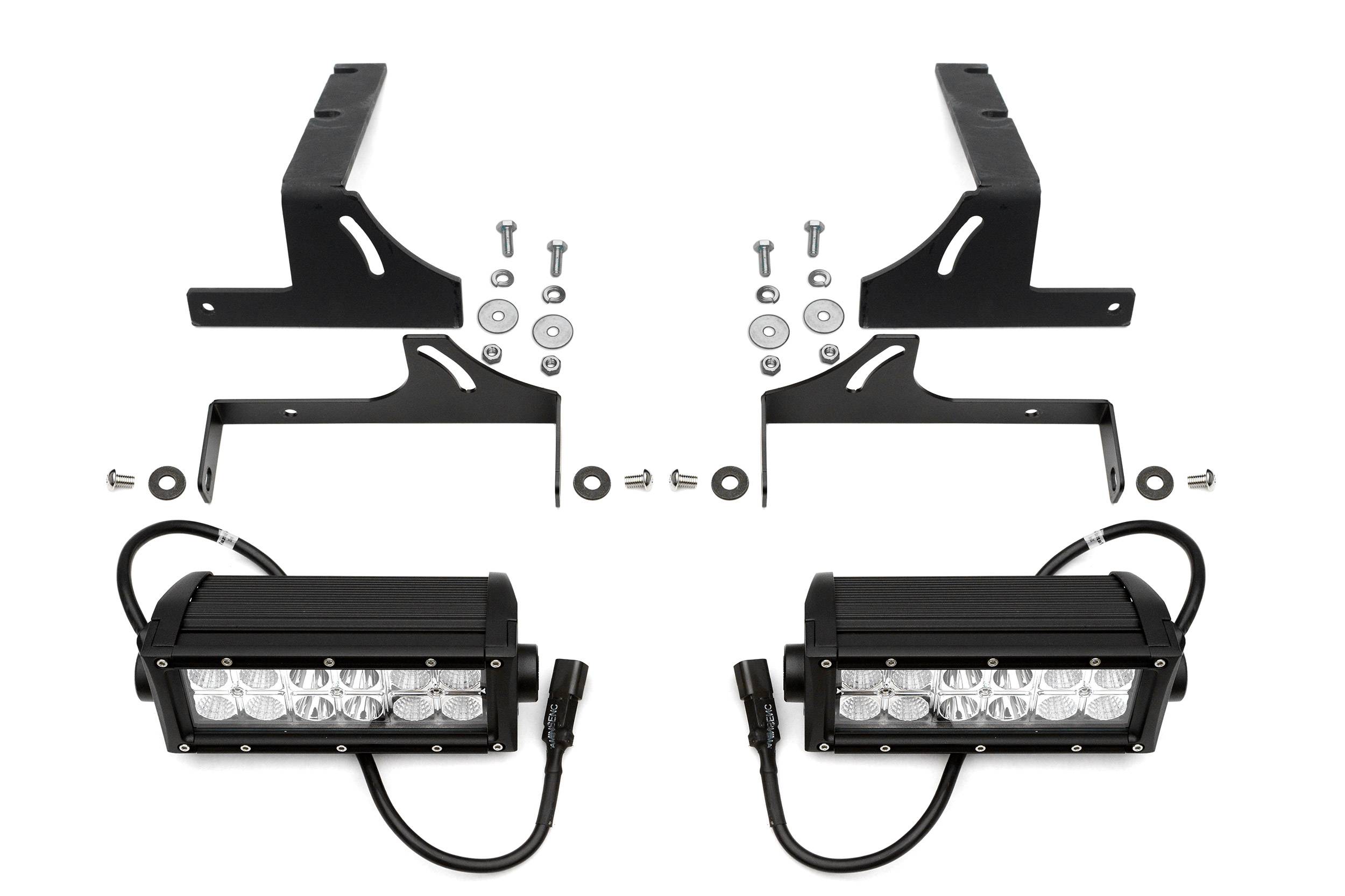 ZROADZ OFF ROAD PRODUCTS - 2015-2019 Silverado/ Sierra 2500/3500HD Diesel Models ONLY, Rear Bumper LED Brackets ONLY, Used to mount (2) 6-Inch Straight Light Bar - Part # Z381221 On Sale - Image 1