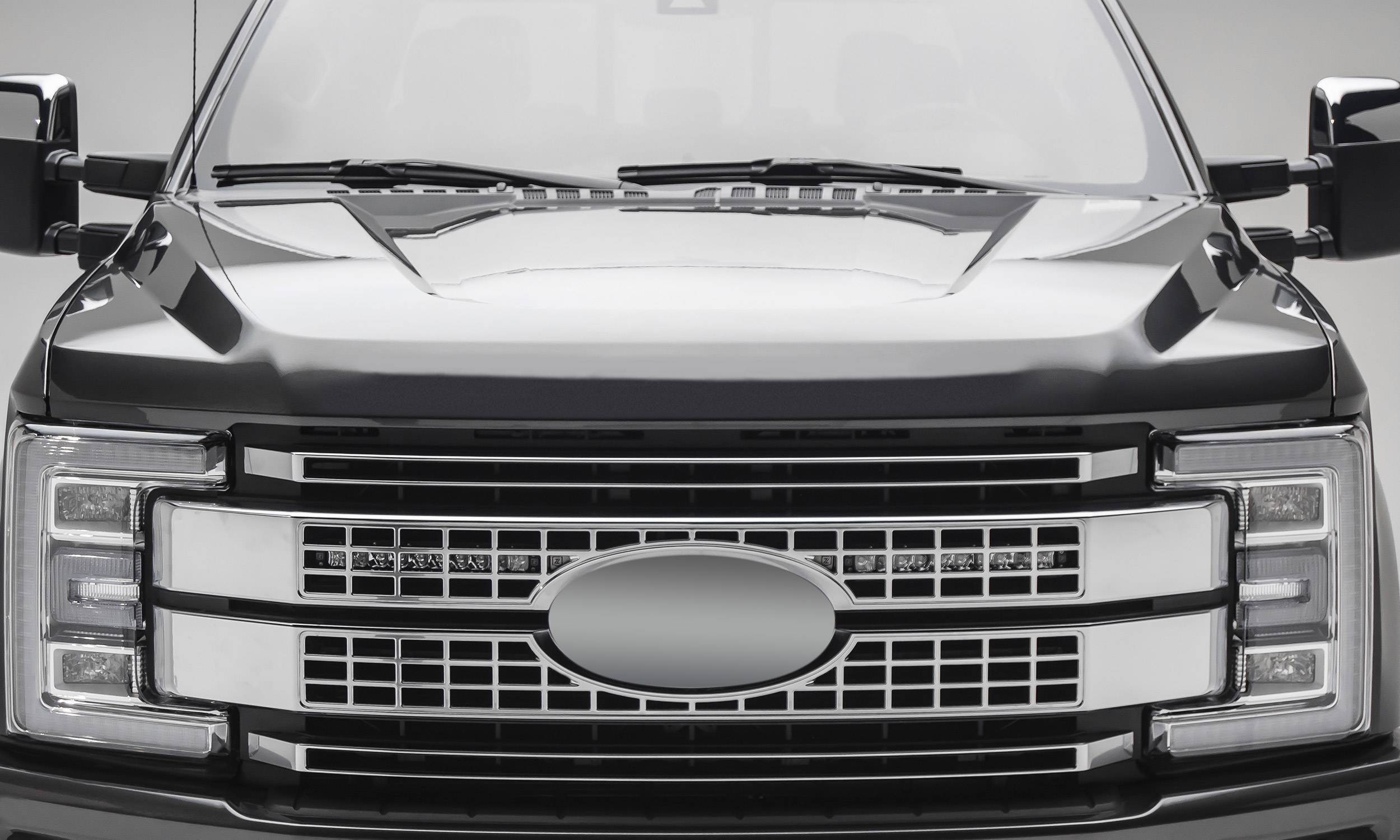 ZROADZ OFF ROAD PRODUCTS - 2017-2019 Ford Super Duty Platinum OEM Grille LED Kit with (2) 10 Inch LED Single Row Slim Light Bar - PN #Z415371-KIT On Sale - Image 1