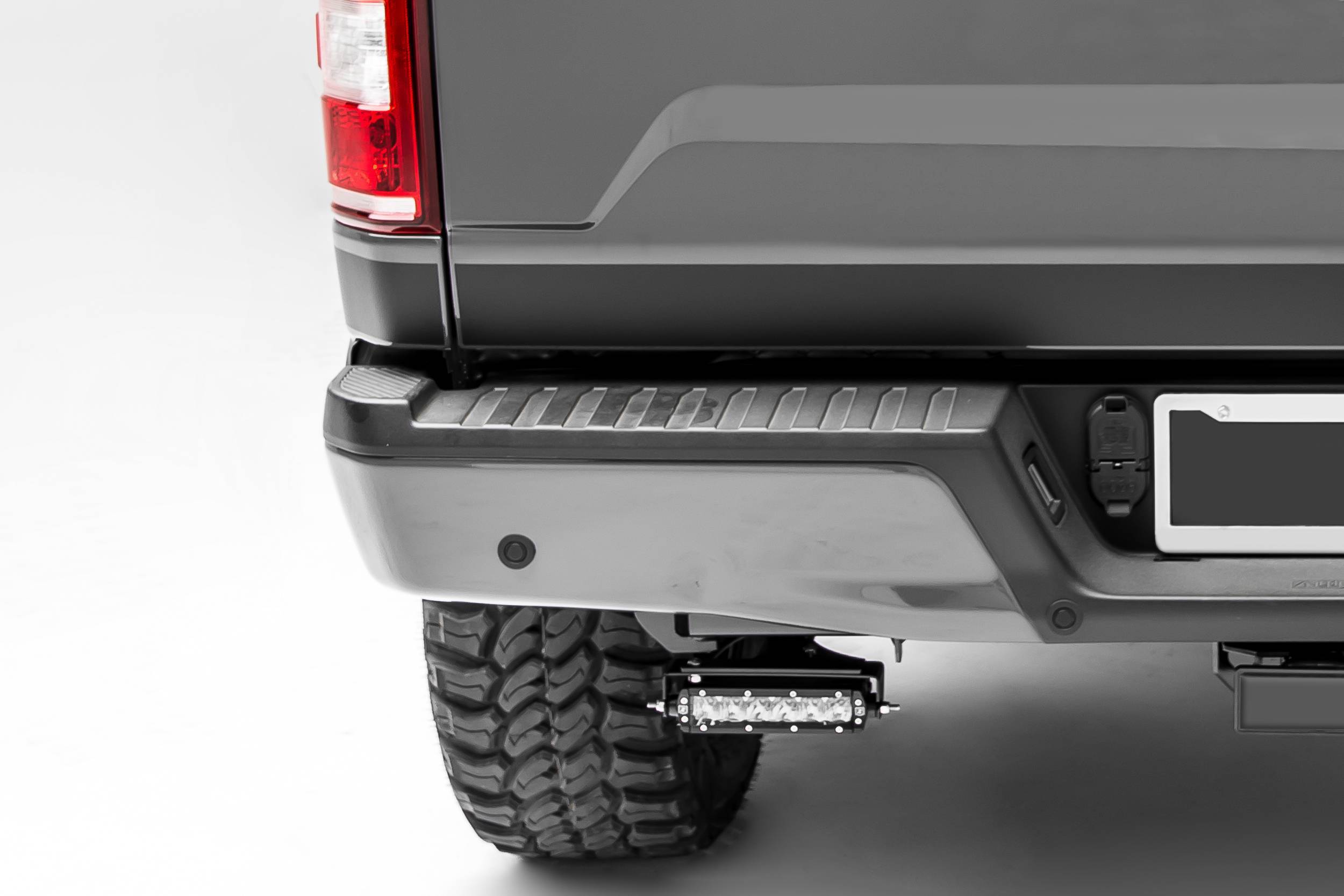 ZROADZ OFF ROAD PRODUCTS - 2018-2020 F150/18-20 Raptor, Rear Bumper LED Kit with (2) 6 Inch LED Straight Single Row Slim Light Bars - PN #Z385662-KIT - Image 1