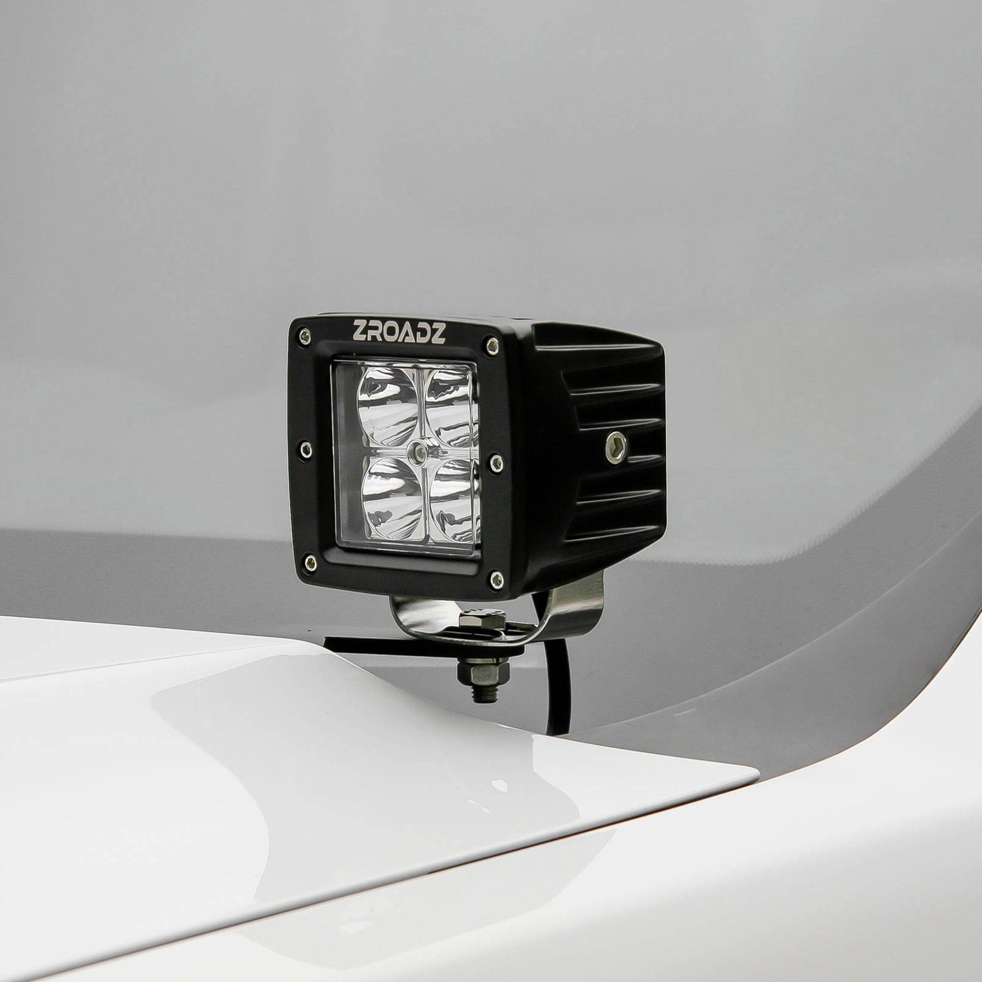 ZROADZ OFF ROAD PRODUCTS - 2011-2016 Ford Super Duty Hood Hinge LED Kit with (2) 3 Inch LED Pod Lights - PN #Z365461-KIT2 - Image 1