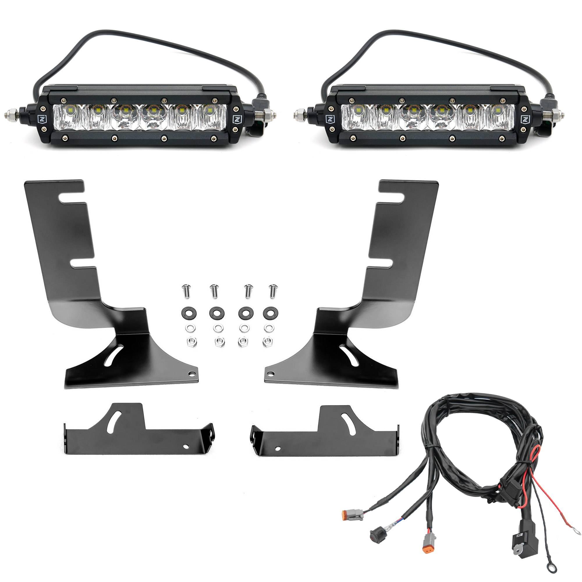 ZROADZ OFF ROAD PRODUCTS - 2019-2021 Chevrolet Silverado/GMC Sierra 1500/2022-2022 Silverado/Sierra 1500  Rear Bumper LED Kit  Incl. (2) 6 Inch LED Straight Single Row Slim Light Bars - PN #Z382282-KIT - Image 1