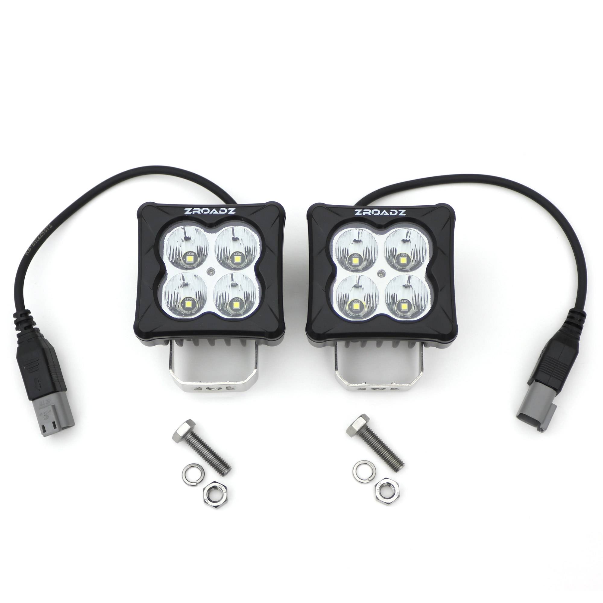 ZROADZ OFF ROAD PRODUCTS - 3 inch ZROADZ LED Light Pod Set, G2 Series, Bright White, Flood Beam, 2 Piece - PN #Z30BC20W-D3F-2 - Image 1