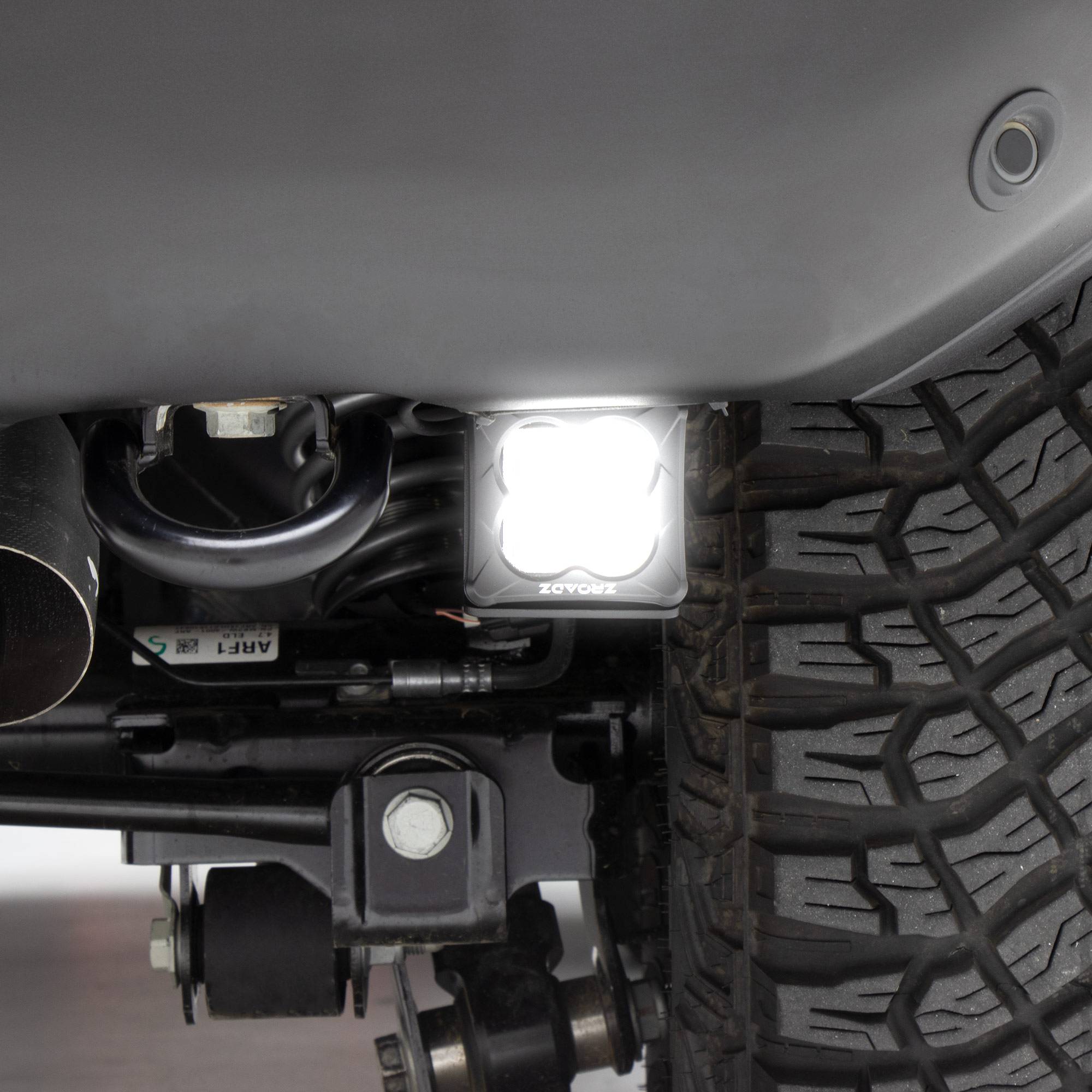 ZROADZ OFF ROAD PRODUCTS - 2021-2026 Ford Bronco Rear Bumper LED Kit with (2) 3 Inch White LED Pod Lights - PN #Z385401-KIT - Image 1