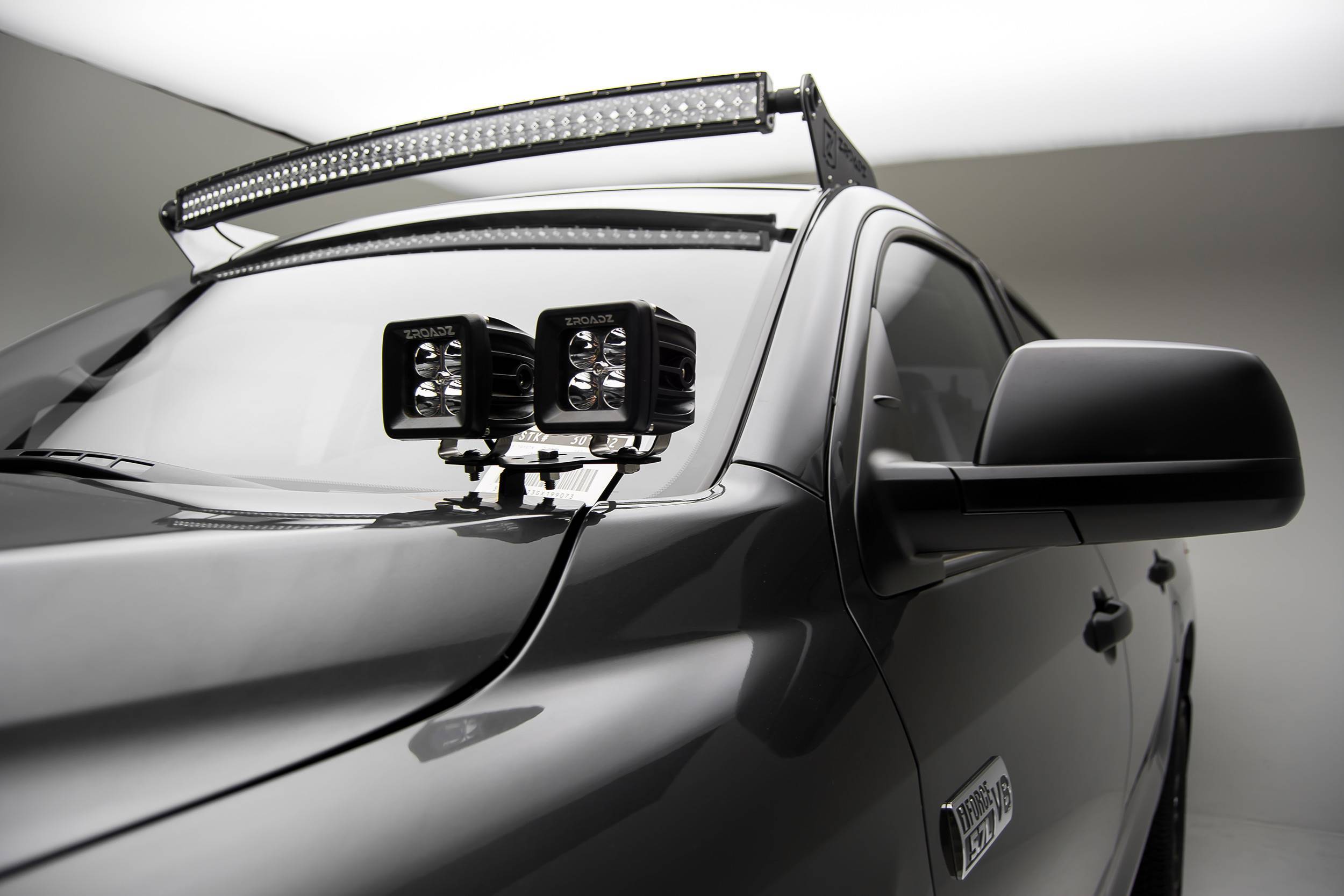 ZROADZ OFF ROAD PRODUCTS - 2014-2021 Toyota Tundra Ditch Light Hood Hinge LED Kit with (4) 3 Inch LED Pod Lights - PN #Z369641-KIT4 - Image 1