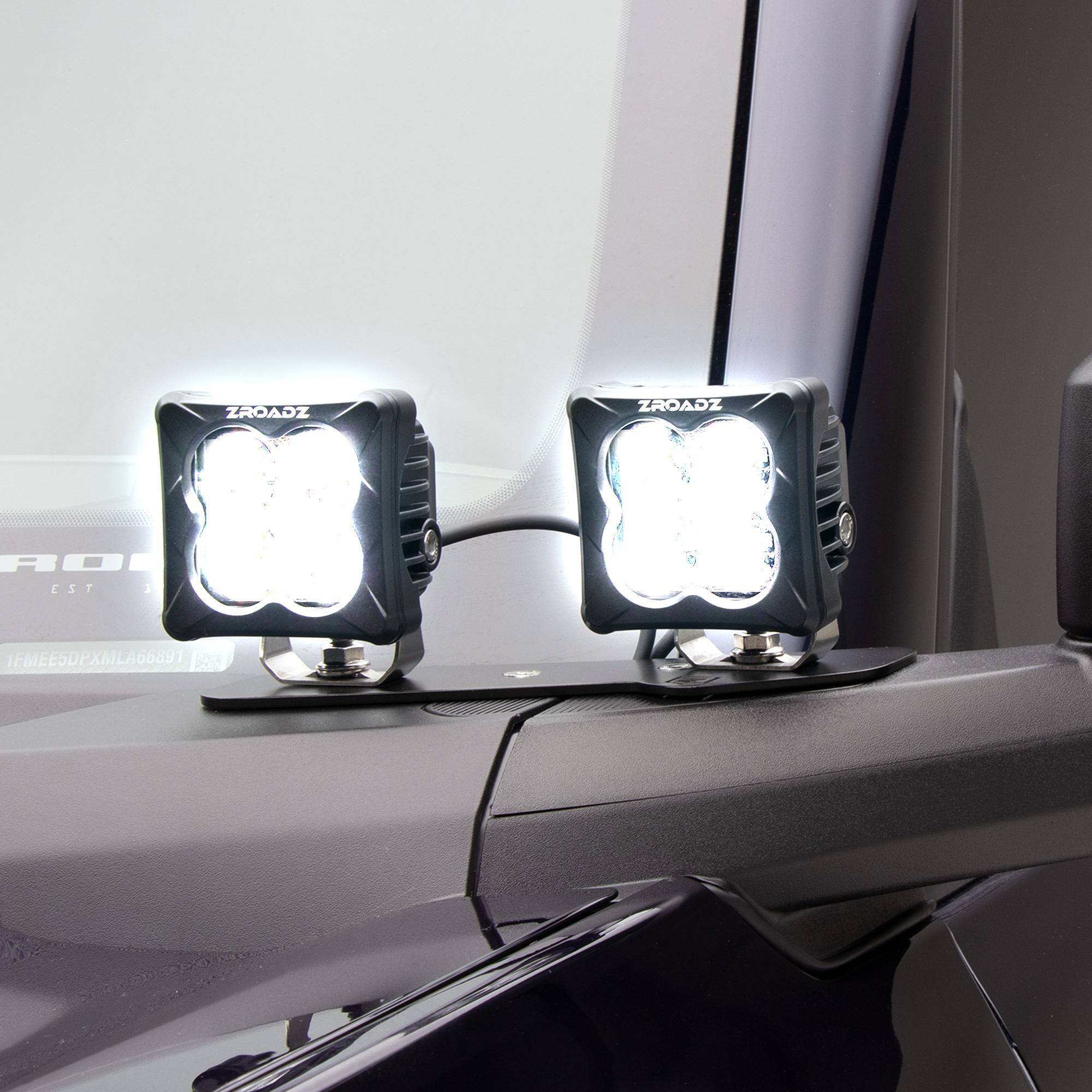 ZROADZ OFF ROAD PRODUCTS - 2021-2026 Ford Bronco LED Kit with (4) 3 Inch White LED Pod Lights - PN #Z365401-KIT4 - Image 1