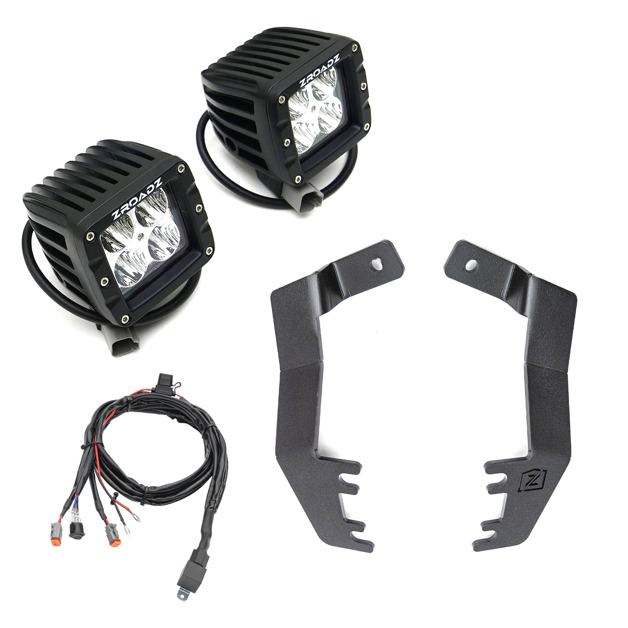 ZROADZ OFF ROAD PRODUCTS - 2022-2026 Toyota Tundra Hood Hinge LED Kit with (2) 3 Inch LED Pod Lights - Part # Z369671-KIT2 - Image 1