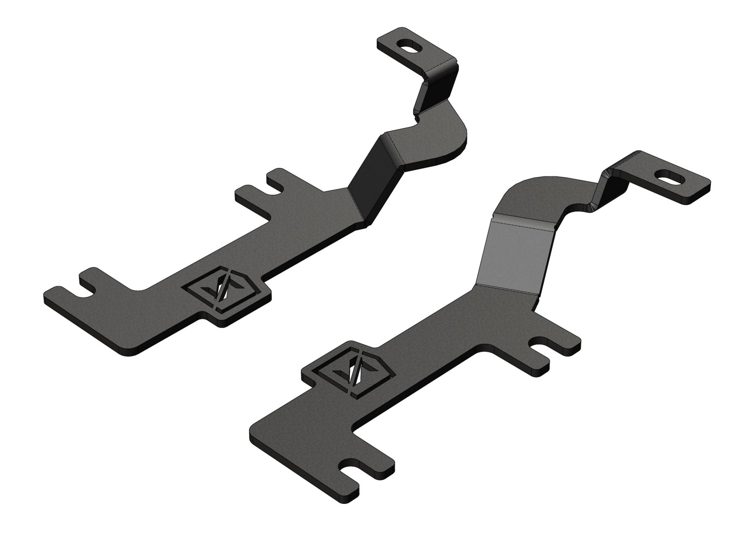 ZROADZ OFF ROAD PRODUCTS - 2020-2026 Chevrolet Silverado 2500/3500HD Ditch Light Hood Hinge Mounting Brackets ONLY, used to mount (2) 3-Inch Light Pods - Part # Z361231 - Image 1