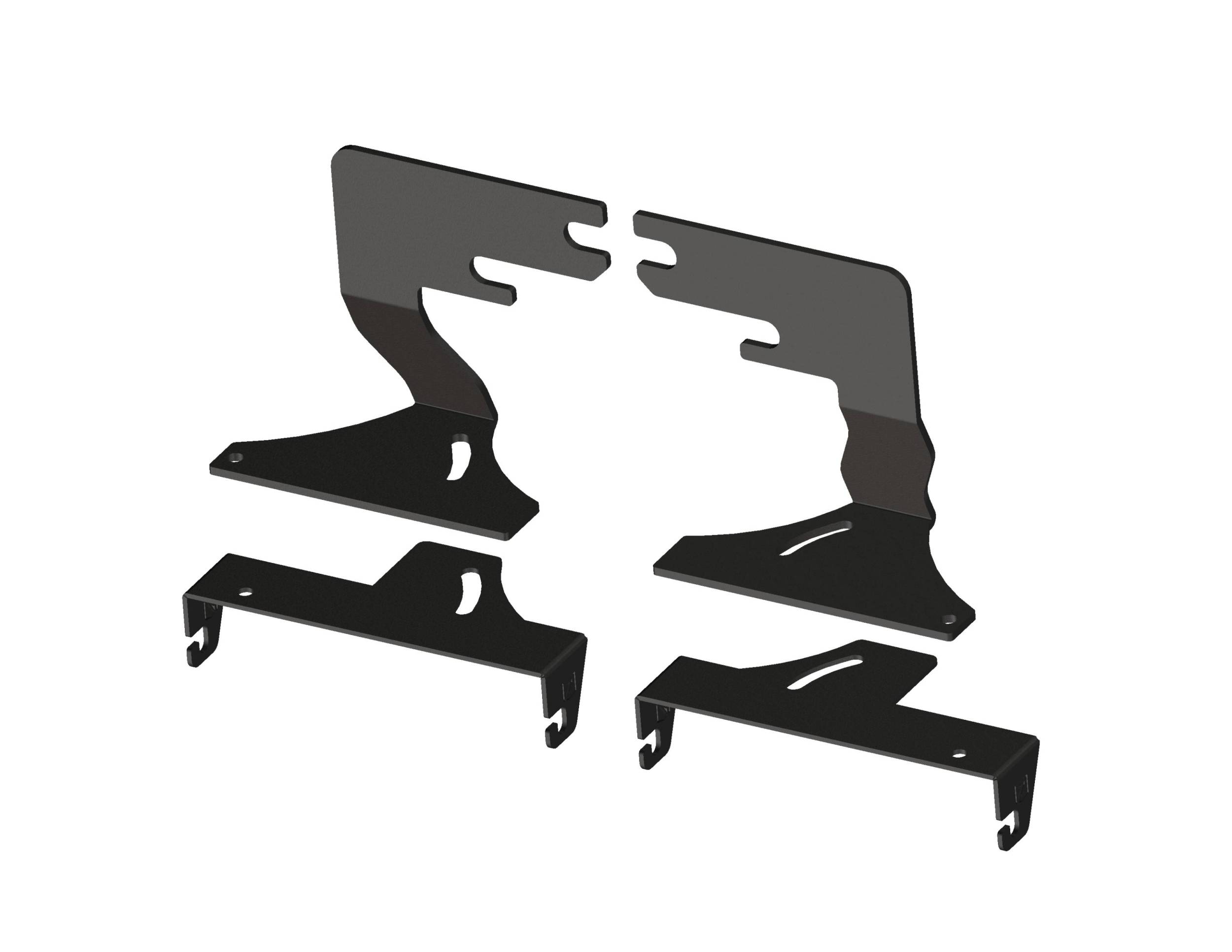ZROADZ OFF ROAD PRODUCTS - 2023-2026 Ford Superduty, F250/F350/F450 Rear Bumper Mounting Brackets ONLY, Used to mount (2) 6-Inch ZROADZ Single Row LED Light Bars or Similar - Part # Z385981 - Image 1