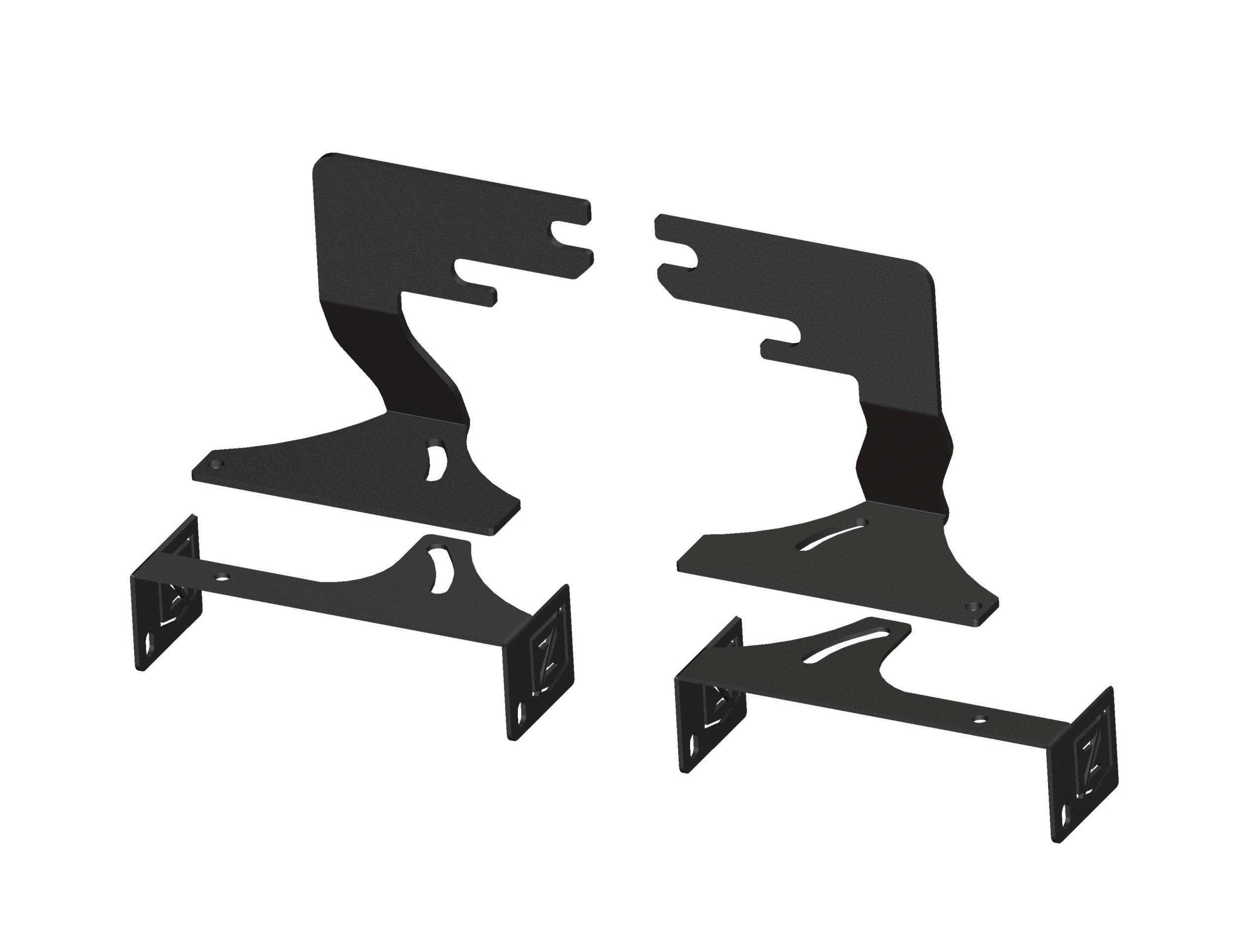ZROADZ OFF ROAD PRODUCTS - 2023-2026 Ford Superduty, F250/F350/F450 Rear Bumper Mounting Brackets ONLY, Used to mount (2) 6-Inch ZROADZ Dual Row LED Light Bars or Similar - Part # Z385971 - Image 1