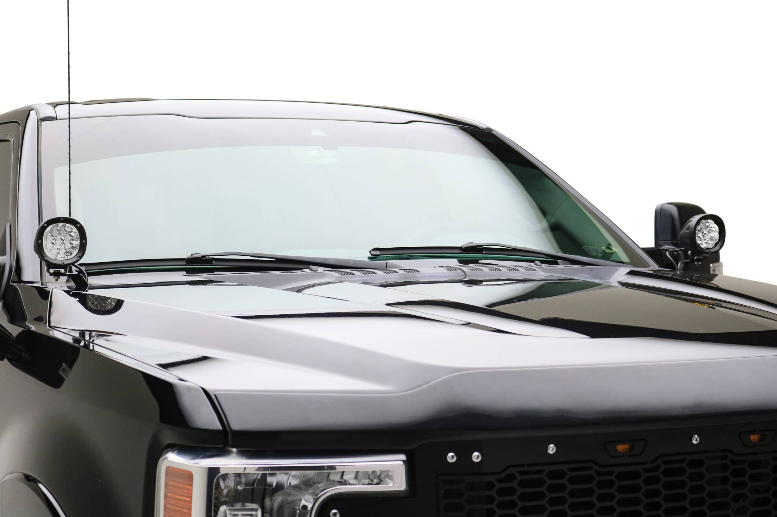 ZROADZ OFF ROAD PRODUCTS - 2023-2026 Ford Superduty, F250/F350/F450 Ditch Light Mounting Bracket Kit, Includes (2) ZROADZ 4-Inch White LED Light Pods and Universal Harness - Part # Z365971-KIT2 - Image 1