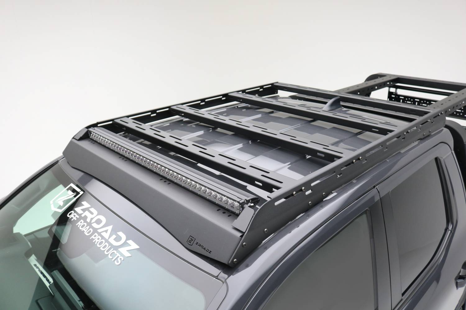 ZROADZ OFF ROAD PRODUCTS - 2024-2026 Toyota Tacoma Roof Rack With LED Diffuser, Includes (1) 40-Inch ZROADZ White Single Row LED Light Bar and Universal harness - Part # Z849461 - Image 1