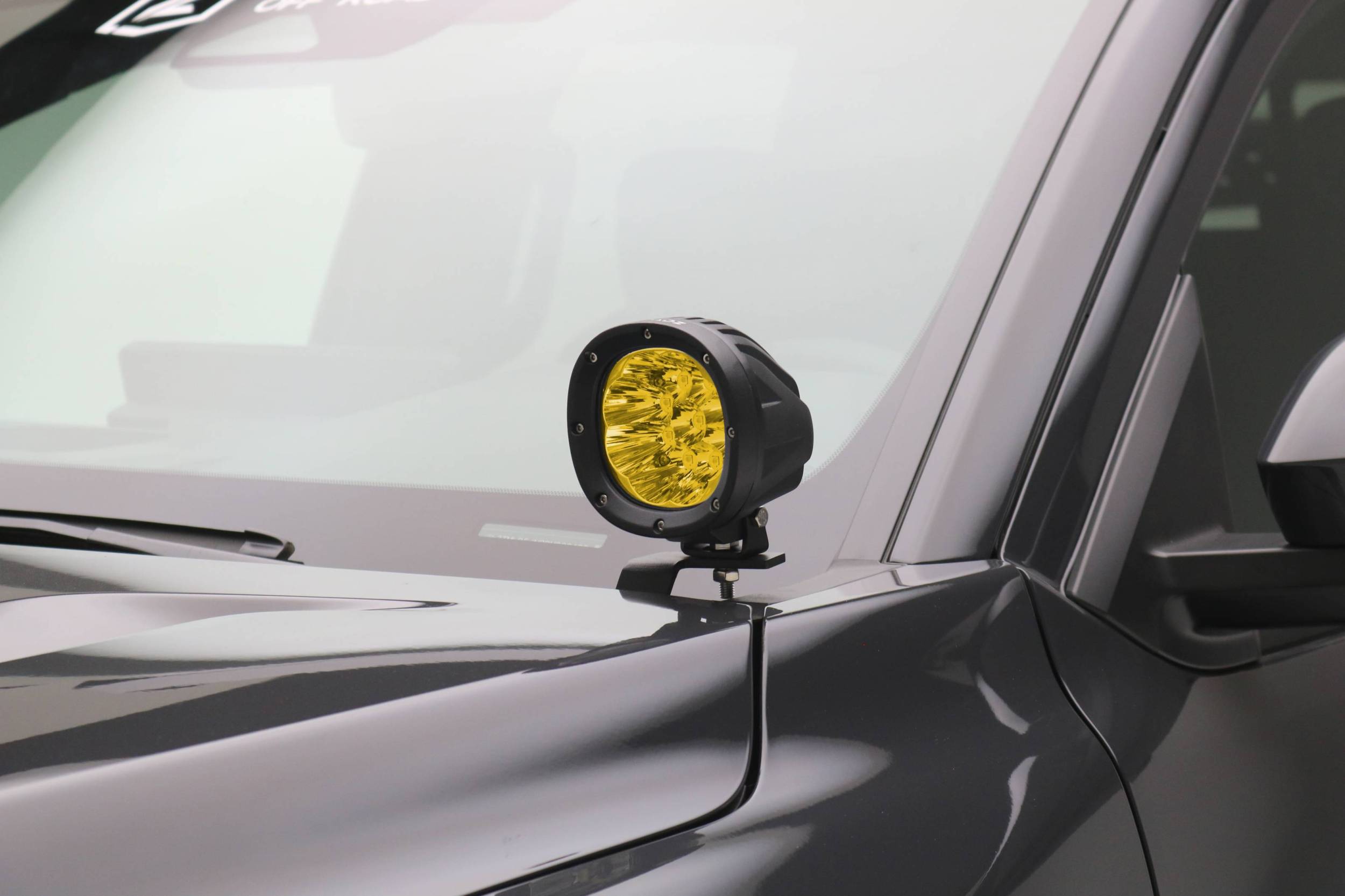 ZROADZ OFF ROAD PRODUCTS - 2024-2025 Toyota Tacoma/2025-2025 4Runner Ditch Hood Light Bracket Mount Kit, Includes (2) 4-Inch ZROADZ Amber LED Light Pods - Part # Z369451-KIT2A - Image 1