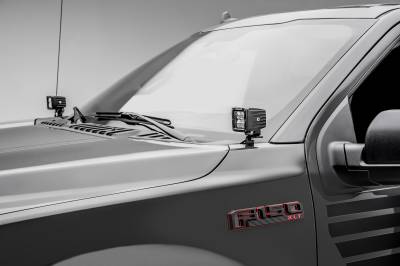 2018-2023 Ford F-150 Hood Hinge LED Kit with (2) 3 Inch LED Pod Lights - PN #Z365711-KIT2