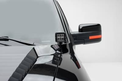 Ford Hood Hinge LED Bracket to mount (2) 3 Inch LED Pod Lights - PN #Z365601