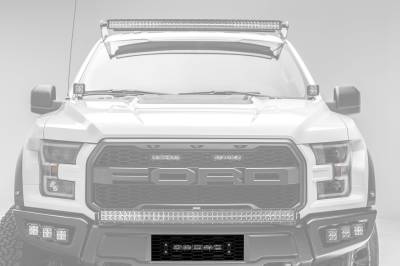 2017-2021 Ford F-150 Raptor OEM Bumper Grille LED Kit with 10 Inch LED Single Row Slim Light Bar - PN #Z415661-KIT On Sale