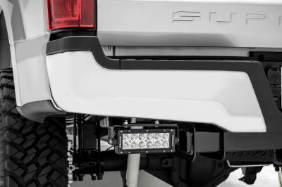 2017-2022 Ford Super Duty Rear Bumper LED Kit with (2) 6 Inch LED Straight Double Row Light Bars - PN #Z385471-KIT