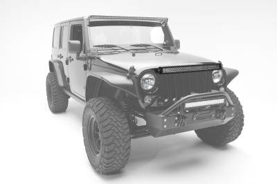 2007-2018 Jeep JK OEM Grille LED Kit with (1) 30 Inch LED Straight Double Row Light Bar - PN #Z344821-KIT