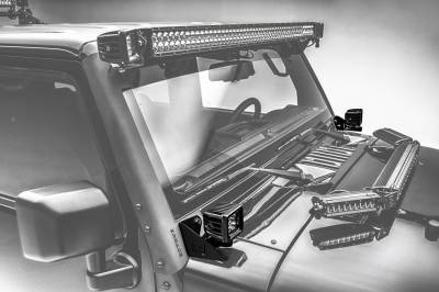 2007-2018 Jeep JK Lower A Pillar LED Bracket to mount (2) 3 Inch LED Pod Lights - PN #Z374814