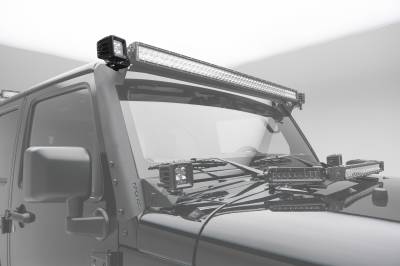 2007-2018 Jeep JK Front Roof LED Bracket to mount (2) 3 Inch LED Pod Lights - PN #Z334811