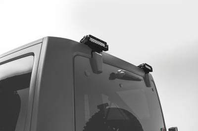2007-2018 Jeep JK Rear Window LED Kit with (2) 6 Inch LED Straight Single Row Slim Light Bars - PN #Z394812-KIT
