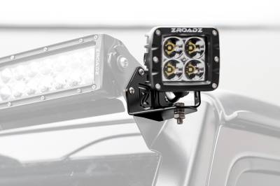 2018-2026 Jeep JL/2019-2026 Gladiator Front Roof Side LED Kit with (2) 3 Inch LED Pod Lights - PN #Z334851-KIT2