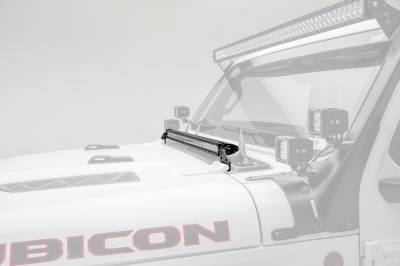 2018-2026 Jeep JL/2019-2026 Gladiator, Hood Cowl LED Bracket to mount 30 Inch Singe Row Slim LED Light Bar - PN #Z364931