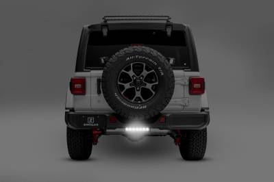2019-2026 Jeep JL/JLU Rear Bumper LED Kit with (1) 10 Inch LED Single Row Slim Light Bar - PN #Z384931-KIT