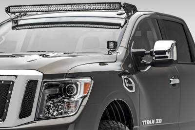 2016-2019 Nissan Titan Front Roof LED Bracket to mount (1) 50 Inch Curved LED Light Bar - PN #Z337581
