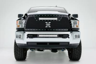 2010-2018 Ram 2500, 3500 Front Bumper Center LED Kit with (1) 20 Inch LED Straight Double Row Light Bar - PN #Z324521-KIT